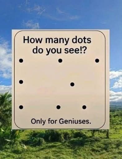 Test your eyes sharpness – How many dots do you see!…