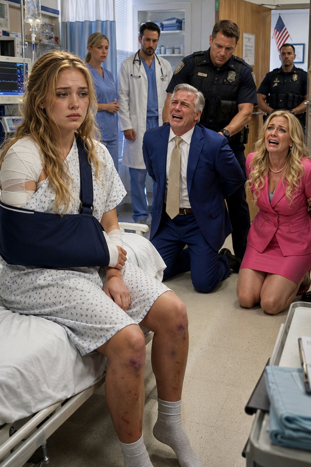 MY STEPFATHER BEAT ME EVERY DAY AS A FORM OF ENTERTAINMENT. ONE NIGHT AT 8:43 P.M., HE BROKE MY ARM, AND WHEN WE TOOK ME TO THE HOSPITAL TWENTY-SIX MINUTES LATER, MY MOTHER SAID, “IT WAS BECAUSE SHE ACCIDENTALLY FELL DOWN THE STAIRS.” AS SOON AS THE DOCTOR SAW THE BRUISES ON MY FACE—SOME FRESH, SOME ALREADY THREE AND FOUR DAYS OLD—HE IMMEDIATELY CALLED 911.