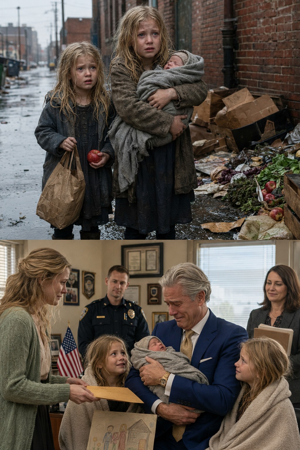 Garbage-Picking Twins Rescue an Abandoned Baby — Not Knowing He’s a Billionaire’s Son… But Refused the Reward That Exposed His Own Family