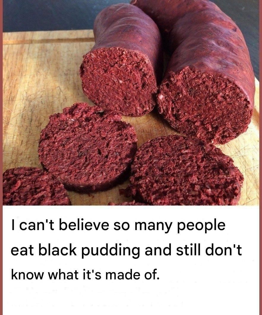 What does black pudding actually come from?