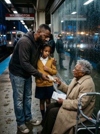 Single Dad Gave His Last $10 to An Old Woman In The Subway. Until She Did What No One Expected.