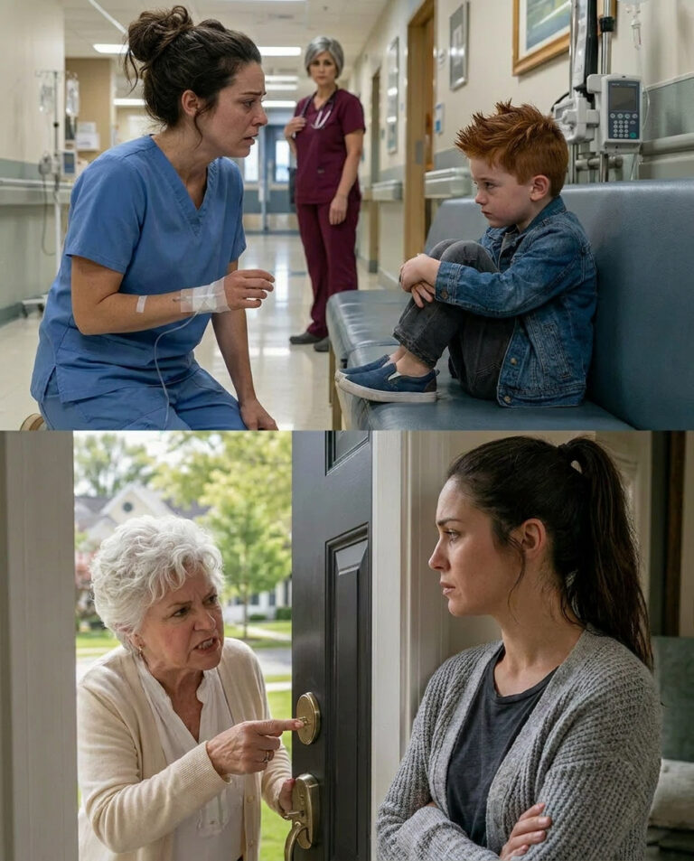 I woke up from surgery to find my four-year-old son abandoned on a hospital bench, crying into my coat. When I called my mother, she didn’t panic. She laughed and said, “Your sister needed us more.” That night, with stitches still burning, I changed every lock on my house. But the real nightmare began the next morning—when she returned with her old key, certain it would still open my door.