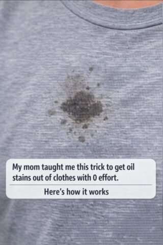 My mom taught me this trick to get oil stains out of clothes with 0 effort. Here’s how it works