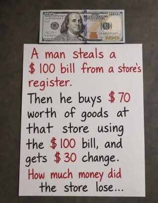 How much money did the store lose?