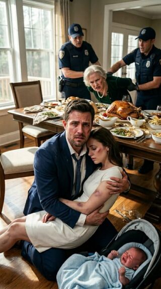 I returned from a business trip to find my wife passed out on the kitchen rug while our newborn was screaming frantically. My mother forced her to cook a 12-hour feast for relatives just weeks after giving birth. “Drama queen,” she muttered. Mom casually sliced a roast chicken, stepping over her body. My blood ran cold. I didn’t ask. I scooped up my wife and baby, and left the house. She thought she ruled my home. Until the moving trucks arrived the next morning.