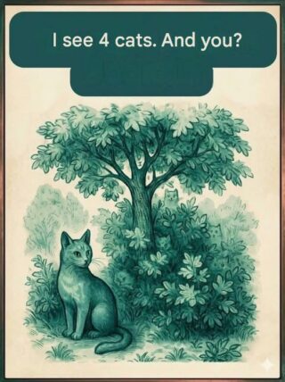 I see four cats, and you?