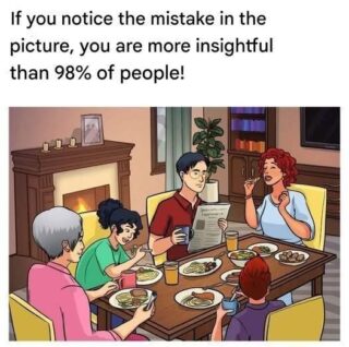 If you notice the mistake in the picture, you are more insightful than 98% of people!
