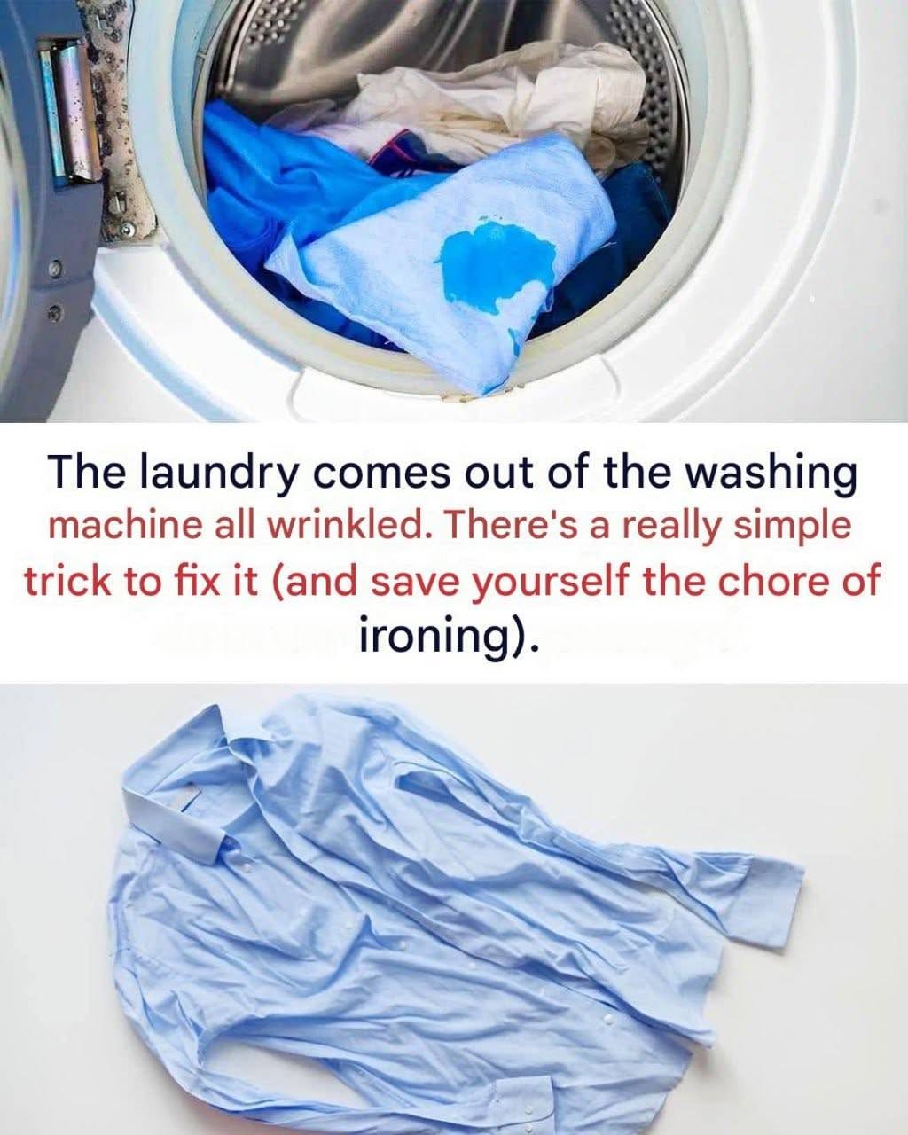 No more ironing: the simple trick that gets your laundry out of the washing machine without a crease