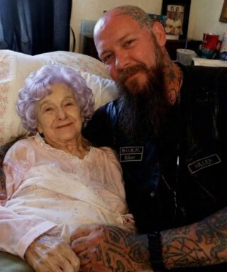 My 81-Year-Old Mother Hired a Heavily Tattooed Biker as Her Caregiver – When I Found Out Why, My Knees Gave Out Right There