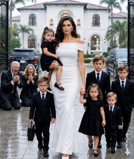 My father-in-law threw me and my six children out into the pouring rain, shouting, “Only real bl00d belongs in this house.” But the moment I mentioned the name on the deed, his expression changed and every person watching suddenly stopped laughing.