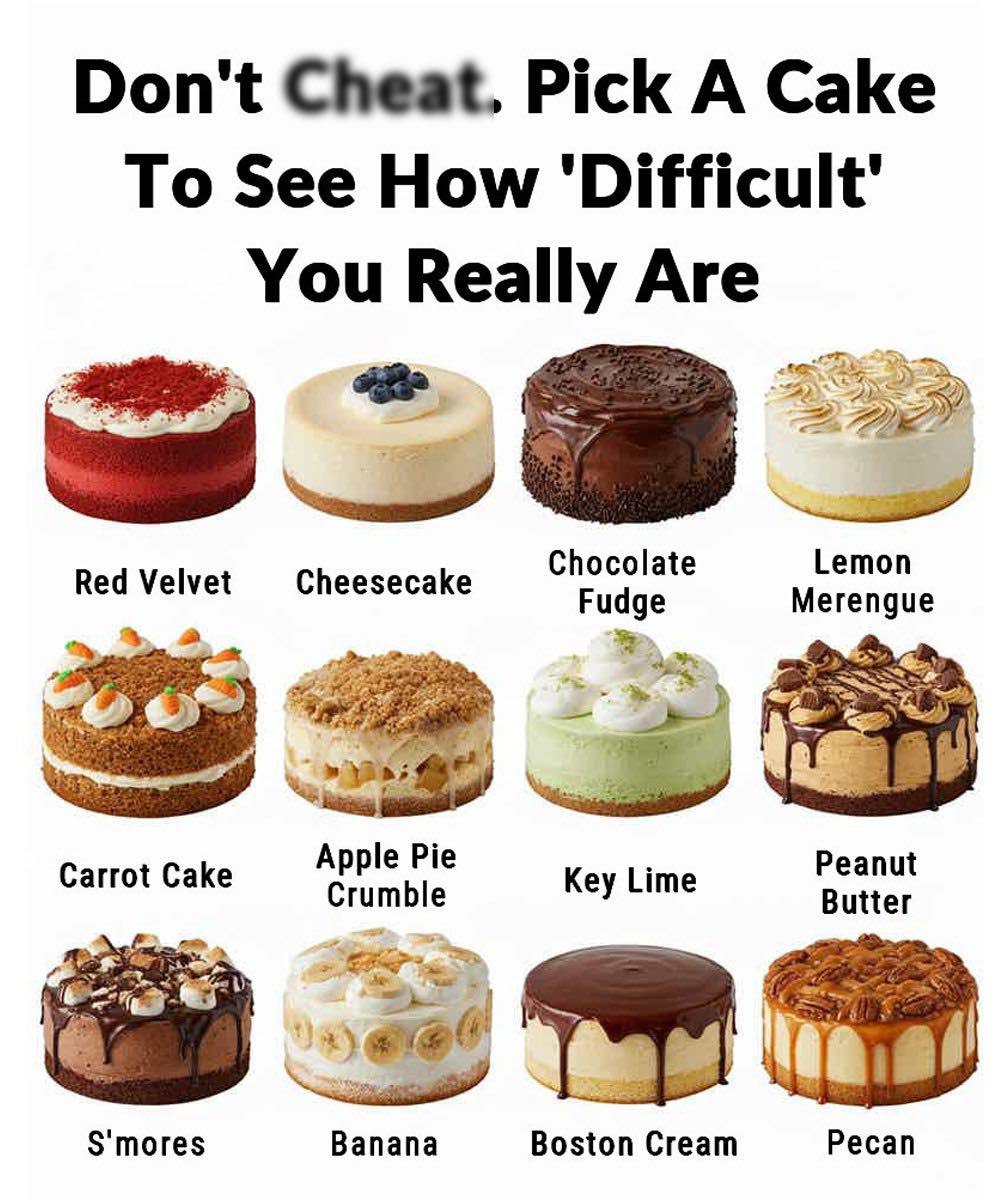 Don’t Cheat. Pick A Cake To See How ‘Difficult’ You Really Are