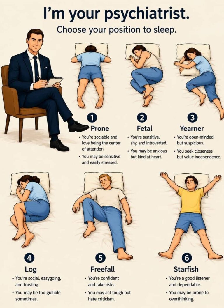 What your sleeping position reveals about your personality: 6 positions analyzed……..See more